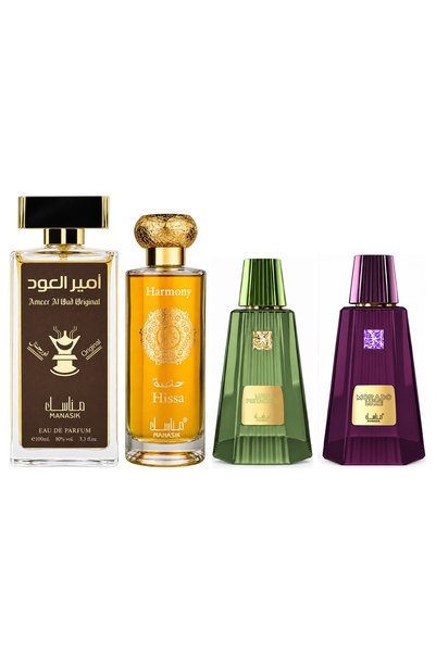 MANASIK Set 4 Manasik, Ameer al Oud Original + Hissa Harmony + Lush Pistachio...