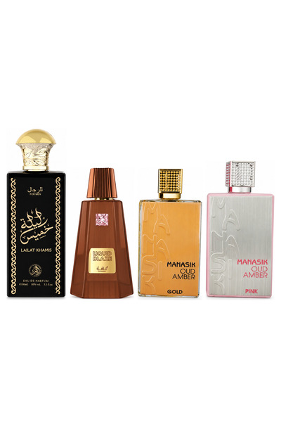 MANASIK Set 4 parfumuri Manasik, Lailat Khamis + Liquid Blaze + Oud Amber Gol...