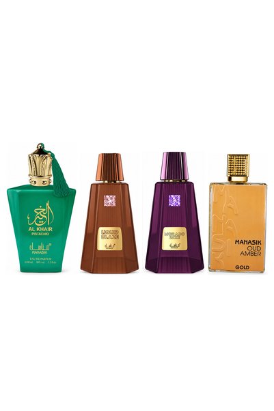 MANASIK Set 4 Manasik, Al Baraka Pistachio + Liquid Blaze + Morado Luxe + Oud...