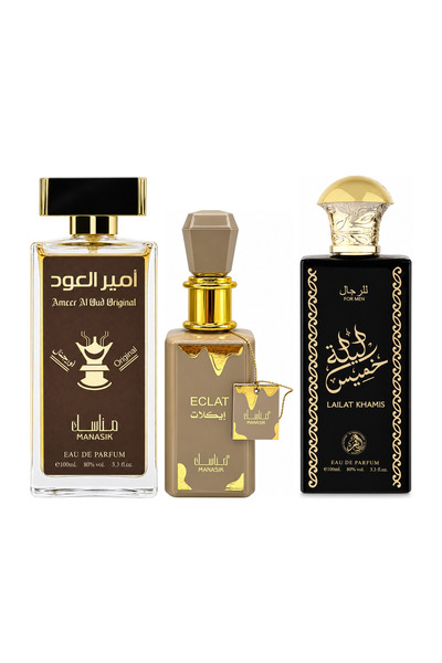 MANASIK Set 3 parfumuri Manasik, Ameer al Oud Original + Eclat + Lailat Khami...