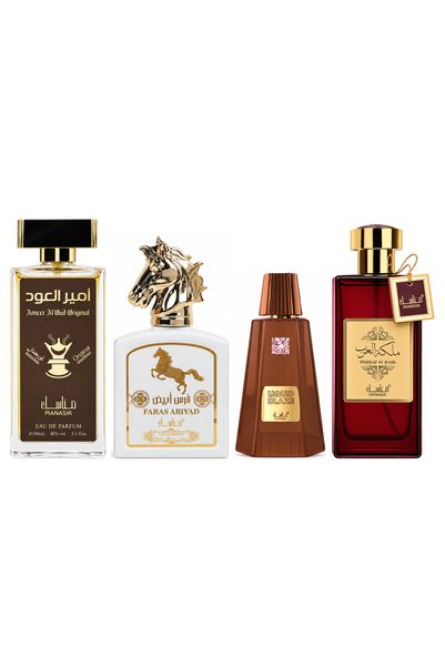 MANASIK Set 4 Manasik, Ameer al Oud Original + Faras Abiyad + Liquid Blaze + ...
