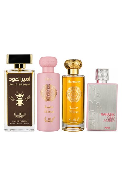 MANASIK Set 4 Manasik, Ameer al Oud Original + Hissa Elara + Hissa Harmony + ...