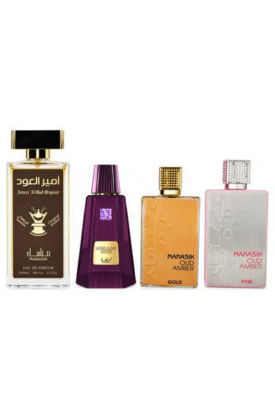 MANASIK Set 4 Manasik, Ameer al Oud Original + Morado Luxe + Oud Amber Gold +...