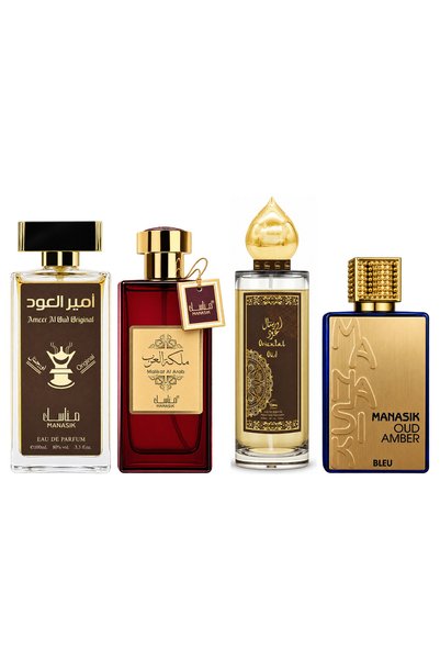 MANASIK Set 4 Manasik, Ameer al Oud Original + Malikat al Arab + Oriental Oud...
