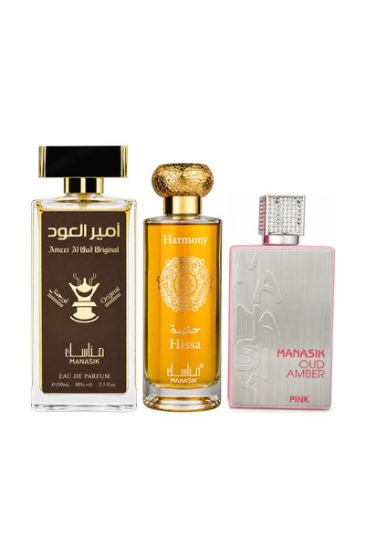 MANASIK Set 3 parfumuri Manasik, Ameer al Oud Original + Hissa Harmony + Oud ...