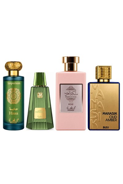 MANASIK Set 4 Manasik, Hissa Imperium + Lush Pistachio + Malikat al Arab Rose...