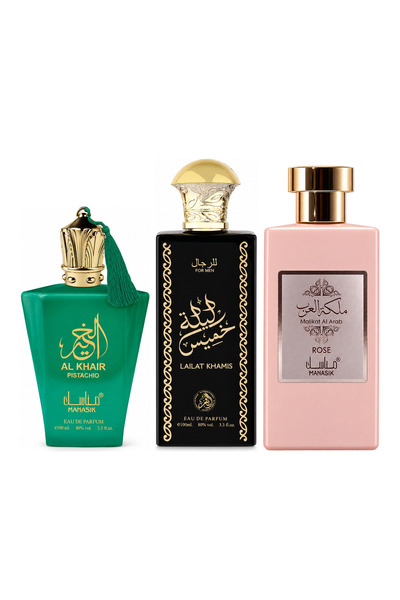 MANASIK Set 3 parfumuri Manasik, Al Baraka Pistachio + Lailat Khamis + Malika...