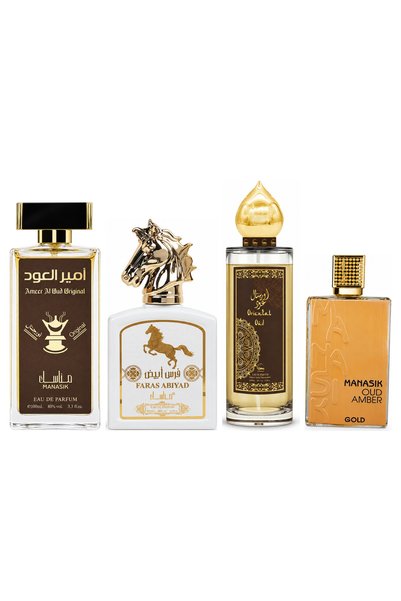 MANASIK Set 4 Manasik, Ameer al Oud Original + Faras Abiyad + Oriental Oud + ...