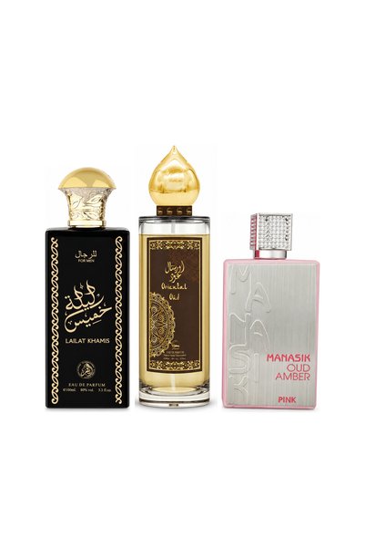 MANASIK Set 3 parfumuri Manasik, Lailat Khamis + Oriental Oud + Oud Amber Pin...
