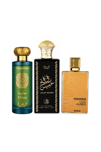MANASIK Set 3 parfumuri Manasik, Hissa Imperium + Lailat Khamis + Oud Amber G...