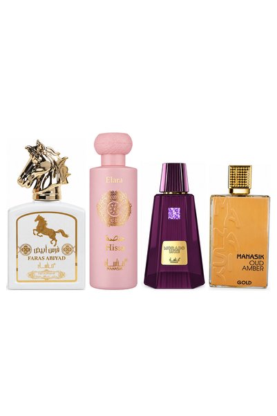 MANASIK Set 4 parfumuri Manasik, Faras Abiyad + Hissa Elara + Morado Luxe + O...