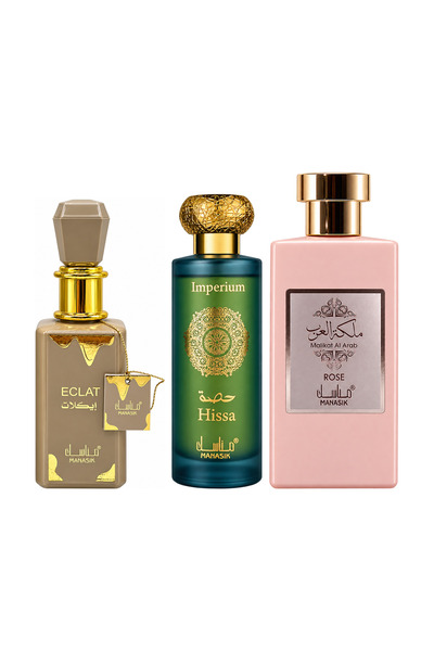 MANASIK Set 3 parfumuri Manasik, Eclat + Hissa Imperium + Malikat al Arab Ros...