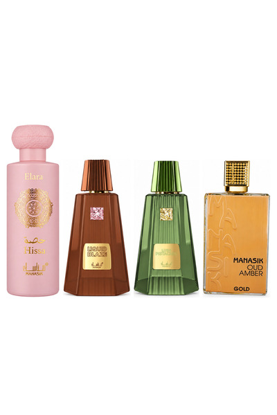 MANASIK Set 4 parfumuri Manasik, Hissa Elara + Liquid Blaze + Lush Pistachio ...