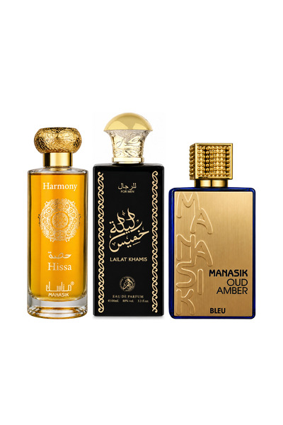 MANASIK Set 3 parfumuri Manasik, Hissa Harmony + Lailat Khamis + Oud Amber Bl...