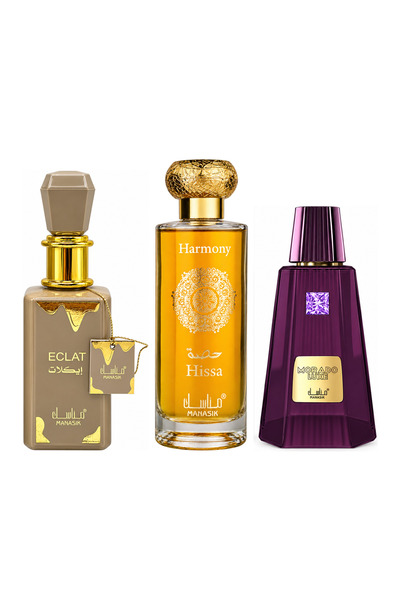 MANASIK Set 3 parfumuri Manasik, Eclat + Hissa Harmony + Morado Luxe, EDP, 3 ...