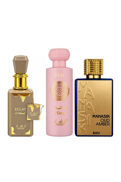 MANASIK Set 3 parfumuri Manasik, Eclat + Hissa Elara + Oud Amber Bleu, EDP, 3...