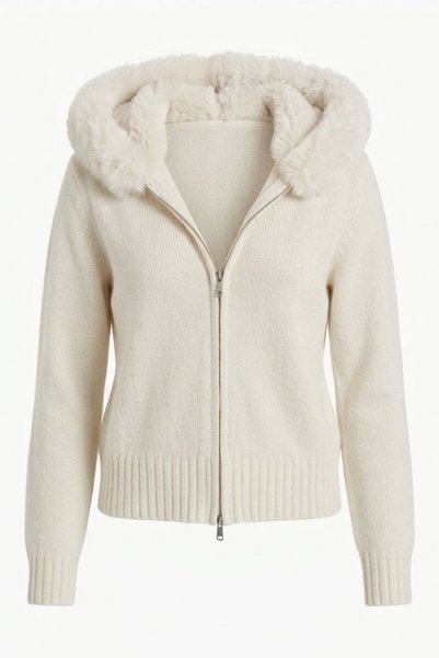 MAGARDE CARDIGAN PREMIUM CU BLANĂ IMPORTAT – CREM