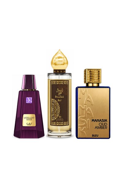 MANASIK Set 3 parfumuri Manasik, Morado Luxe + Oriental Oud + Oud Amber Bleu,...