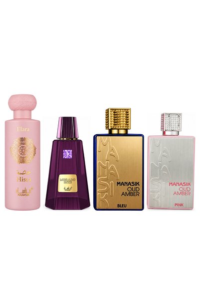 MANASIK Set 4 parfumuri Manasik, Hissa Elara + Morado Luxe + Oud Amber Bleu +...