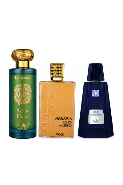 MANASIK Set 3 parfumuri Manasik, Hissa Imperium + Oud Amber Gold + Oud Azuro,...