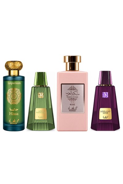 MANASIK Set 4 Manasik, Hissa Imperium + Lush Pistachio + Malikat al Arab Rose...