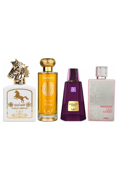 MANASIK Set 4 parfumuri Manasik, Faras Abiyad + Hissa Harmony + Morado Luxe +...