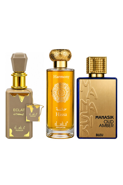 MANASIK Set 3 parfumuri Manasik, Eclat + Hissa Harmony + Oud Amber Bleu, EDP,...