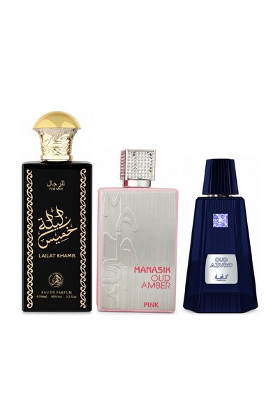 MANASIK Set 3 parfumuri Manasik, Lailat Khamis + Oud Amber Pink + Oud Azuro, ...
