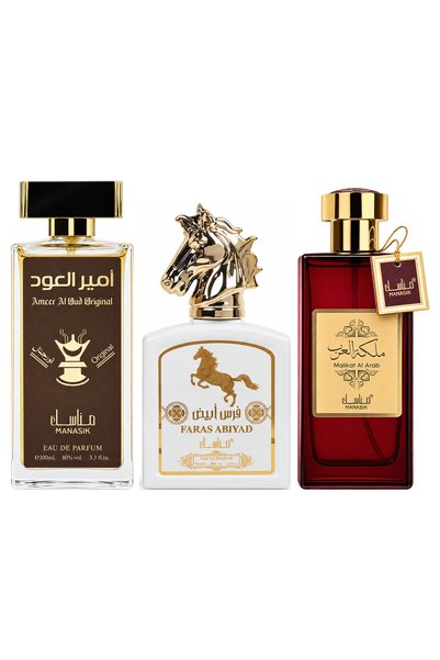 MANASIK Set 3 parfumuri Manasik, Ameer al Oud Original + Faras Abiyad + Malik...