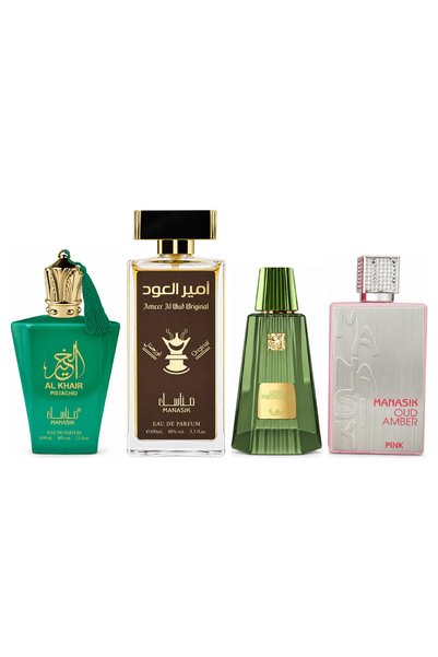 MANASIK Set 4 parfumuri Manasik, Al Baraka Pistachio + Ameer al Oud Original ...
