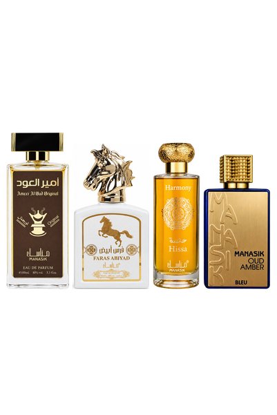 MANASIK Set 4 Manasik, Ameer al Oud Original + Faras Abiyad + Hissa Harmony +...