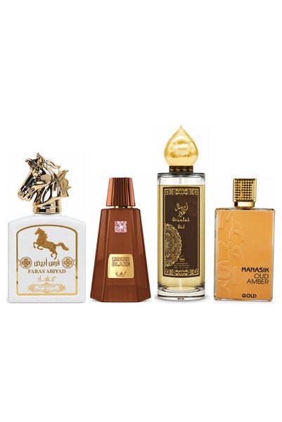 MANASIK Set 4 parfumuri Manasik, Faras Abiyad + Liquid Blaze + Oriental Oud +...