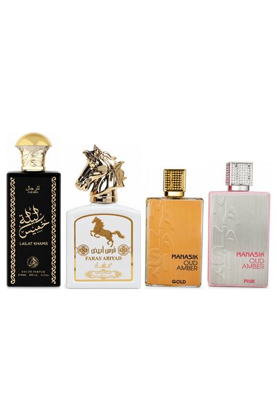 MANASIK Set 4 parfumuri Manasik, Lailat Khamis + Faras Abiyad + Oud Amber Gol...