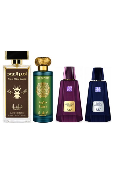 MANASIK Set 4 Manasik, Ameer al Oud Original + Hissa Imperium + Morado Luxe +...