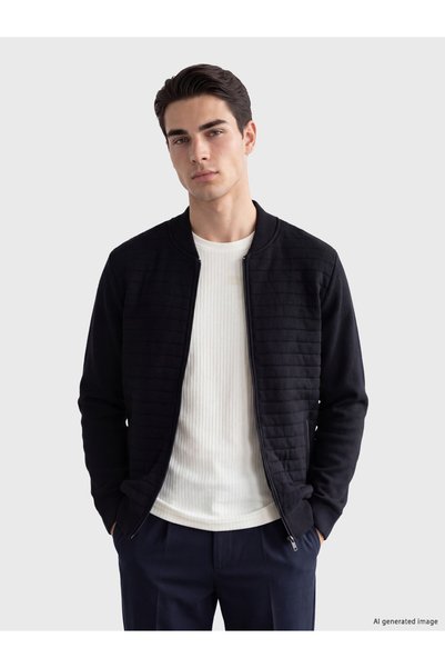 LC Waikiki Rmz Gi̇yi̇m Farkiyla Standard Fit College Roba Collar Men's Knitwe...