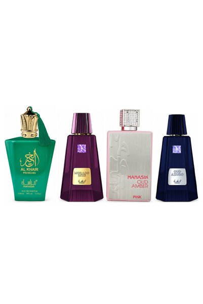 MANASIK Set 4 parfumuri Manasik, Al Baraka Pistachio + Morado Luxe + Oud Ambe...