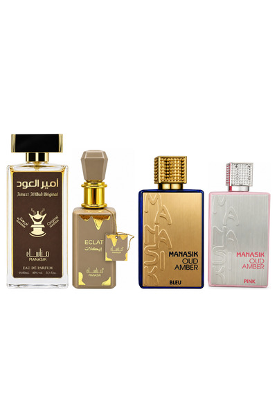 MANASIK Set 4 parfumuri Manasik, Ameer al Oud Original + Eclat + Oud Amber Bl...