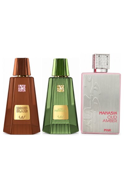 MANASIK Set 3 parfumuri Manasik, Liquid Blaze + Lush Pistachio + Oud Amber Pi...