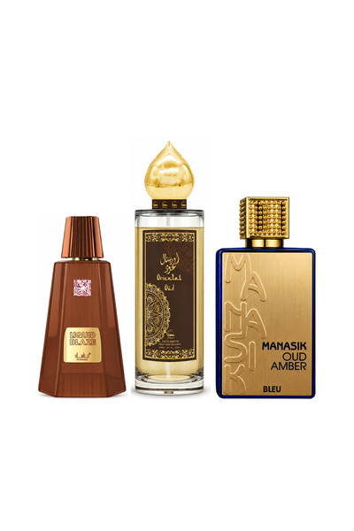 MANASIK Set 3 parfumuri Manasik, Liquid Blaze + Oriental Oud + Oud Amber Bleu...