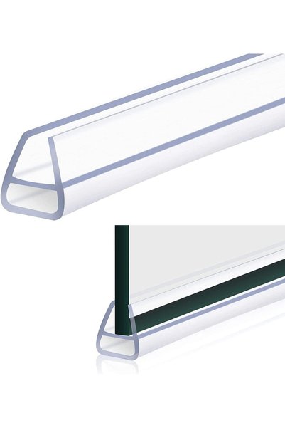 ELECDON Glass Door Seal Strip, Frameless Glass Shower Door Sweep, Door Bottom...