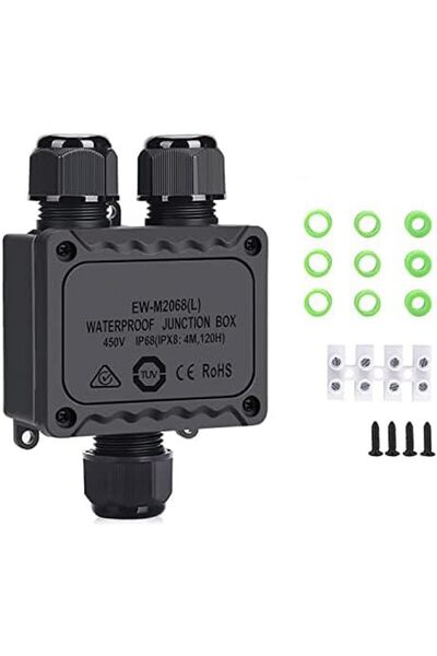 SYOSI Junction Box Outdoor Waterproof Electrical Box, Plug Line Plastic Exter...