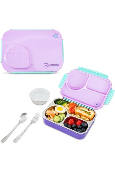 Hydrobrew Steel Core Leakproof Lunch Box with Food Jar with cutlery, 750 ml a...