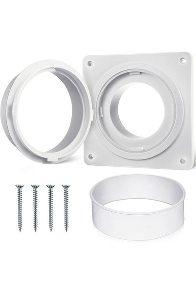 EXCEFORE Dryer Vent Wall Plate Adapter, 7x7 inch, Snap to Vent Dryer Dock Con...