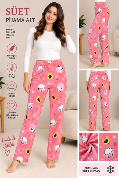 MiŞa adella Women's Regular Fit Winter Pajamas, Soft and Stretchy Fabric, Sue...