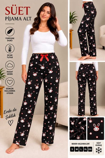 MiŞa adella Women's Regular Fit Winter Pajamas, Soft and Stretchy Fabric, Sue...