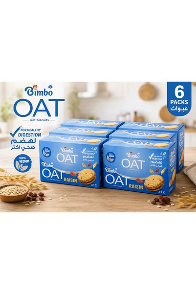 Bimbo OAT Raisin – بسكويت الشوفان بالزبيب 6 عبوات