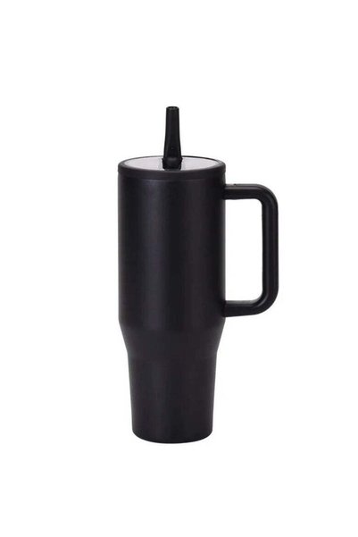 Generic 40 oz Insulated Stainless Steel Tumbler with Handle and Flip Straw, D...