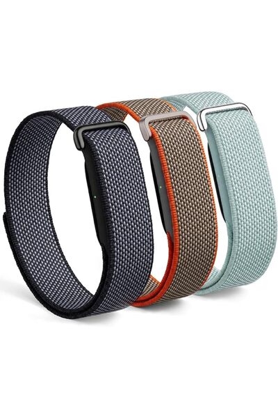 AOHRYME مجموعة من 3 أشرطة نايلون متوافقة مع جهاز Google Fitbit Air، أشرطة بدي...