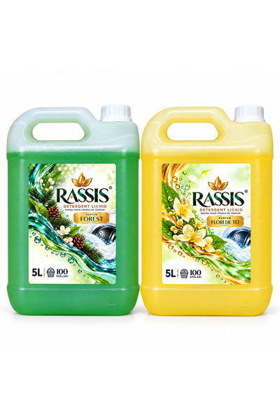 RASSIS Set of 2 x Universal Liquid Detergent 5L – Forest and Linden Flowers, ...
