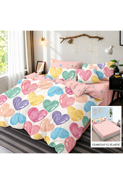 Casa Creative Elegance Finet Bedding Set, Fitted Sheet 180x200 W LFC11662